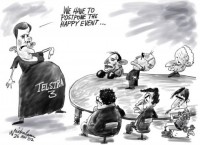 telstra sale postponed costello pregnant 510