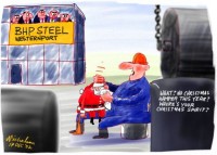 BHP Steel unions mad coz no hamper 1