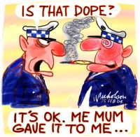 Pot smoking cops 1m