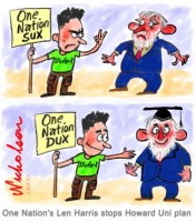 Len Harris One Nation sux students 350