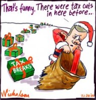 Santa has hole in his sack 226x233