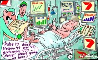 David Leckie Ch 7 hospital finger Media 550