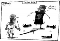 Malcolm Turnbull as Black Knight utegate 600