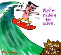 Swan riding the wave 226