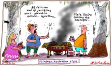 Prophet film cartoon insult discussion religion sacrilege Australian style BBQ 2012-09-21 