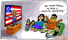 Obama presidential US election demography latinos hispanic vote cartoon 2012-11-07 