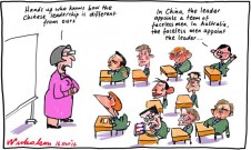  Chinese leadership system contrat with Australia cartoon 2012-11-16