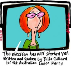 TV channels treat all ads as election ads from now on Julia Gillard cartoon 2013-02-12