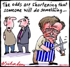 Odds Shorten on Bill leadership action Gillard cartoon 2013-02-20