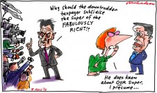 Hit fabulously rich on superannuation Emerson Swan Gillard cartoon 2013-04-03