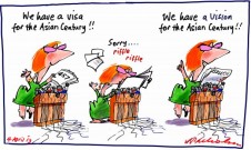 Julia Gillard 347 Visa vision for Asia Century cartoon 2013-04-04