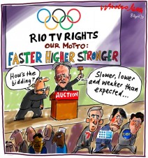 Rio Olympic TV rights go begging Channels 9 7 10 Media cartoon 2013-04-08