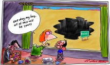 Structural budget deficit One day this will be your Julia Gillard Tony Abbott Wayne Swan budget cartoon 2013-04-24