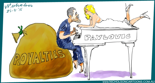 Pavlovic white baby grand royalties Margin Call Business Australian 2010-08-25