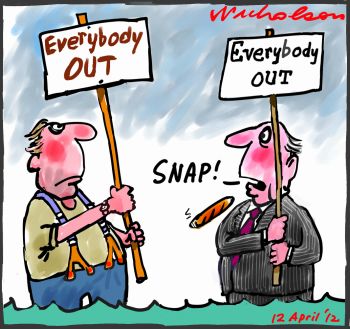 2012-04-12 BHP to close coal they claim partly due industrial action