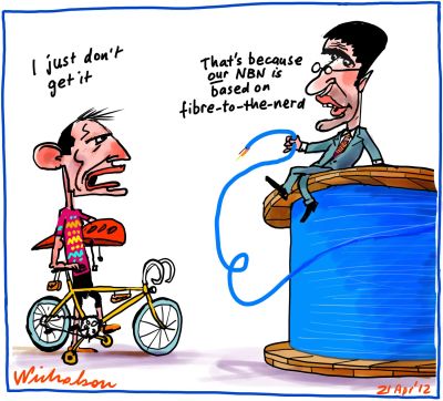 2012-04-21 Conroy explains NBN to Abbott fibre nerd