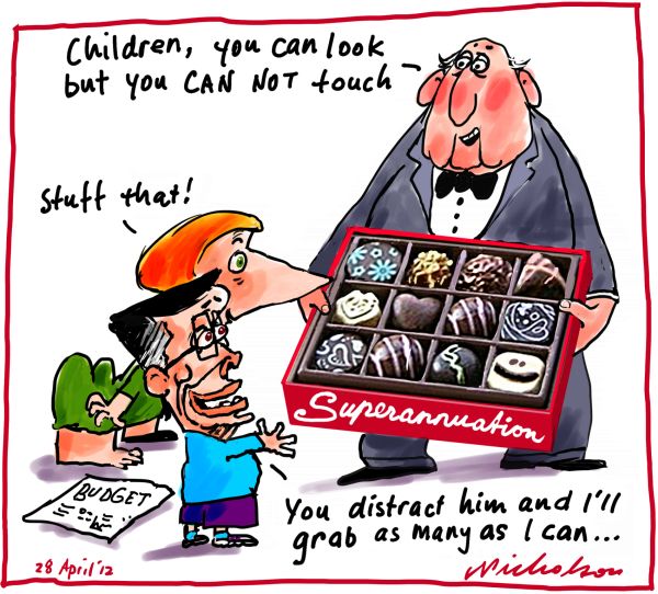2012-04-28 Labor eyes superannuation chocolates Gillard Swan