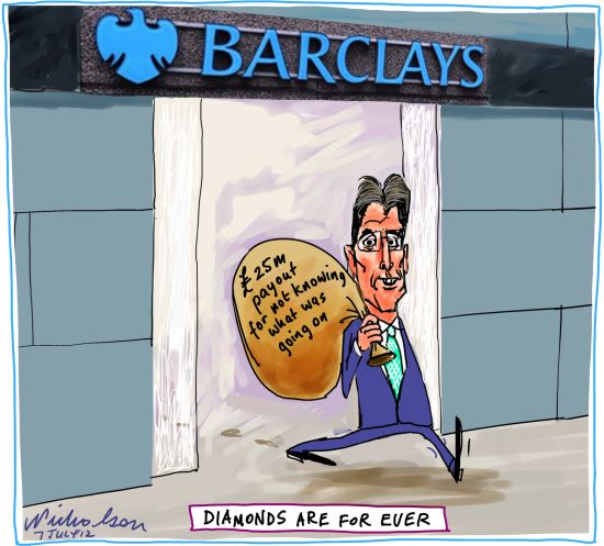 2012-07-07 Barclays' CEO Bob Diamond quits with payout of 25 million pounds