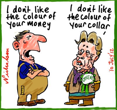 2012-07-10 Greens accused of being snobbish on blue collar concerns