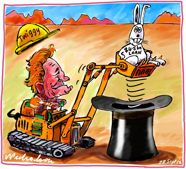 Twiggy Forrest FMG iron ore loan rabbit