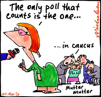 Gillard only poll that counts leadership cartoon 2013-03-20