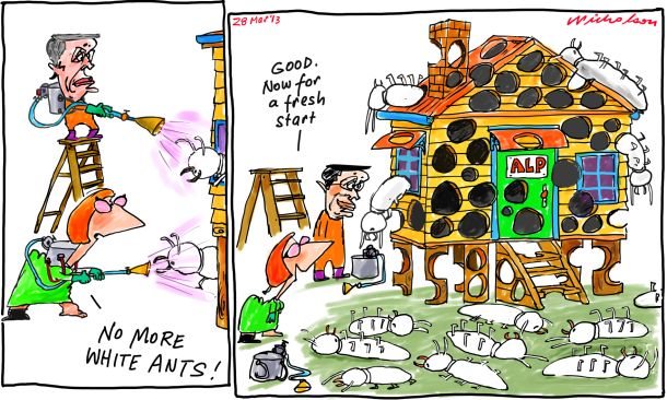 White ants killed have eaten ALP Julia Gillard Wayne Swan 2013-03-28
