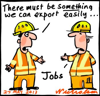 Costs rise on big resource projects cartoon  2013-05-27