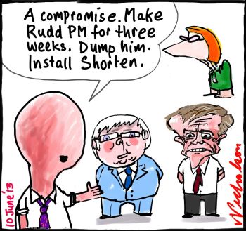 Labor leadership possibilities Rudd Shorten faceless 2013-06-10