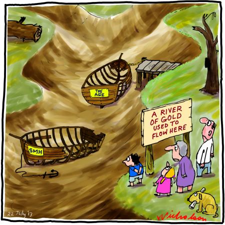 The Age Sydney Morning Herald Fairfax River of Gold dries up 2013-07-22