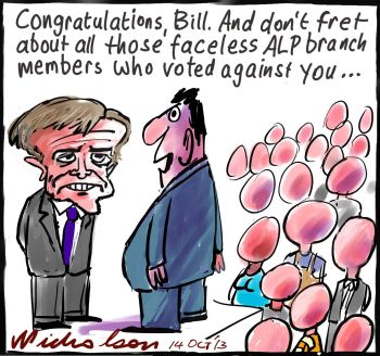 Bill Shorten elected Labor leader over Albanese poor vote in branches faceless 2013-10-14
