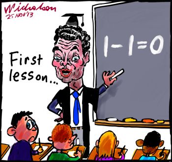 Christopher Pyne undoes Gonski cartoon 2013-11-25