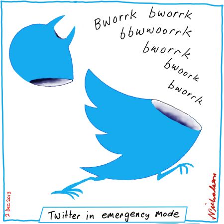 Study on usefulness of Twitter in emergency Media cartoon 2013-12-02 
