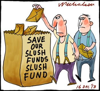Save our slush fund union elections cartoon 2013-12-16 