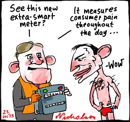 AAbbott Macfarlane smart meter measure voter reaction cartoon 2013-12-23