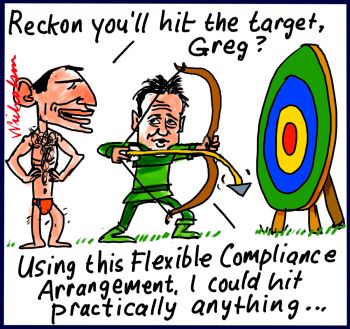 Abbott Hunt emissions target could hit anything global Warming cartoon 2014-01-07