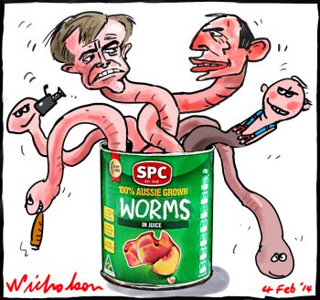 SPC Ardmona Union agreement can of worms cartoon 2014-02-04 