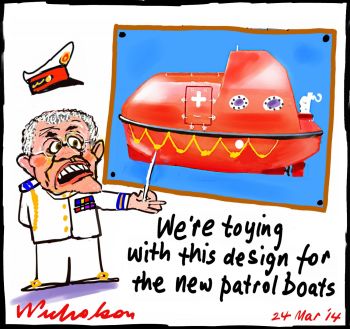 PATROL BOATS NEW DESIGN Scott Morrison cartoon 2014-03-24