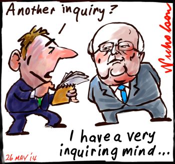 George Brandis another inquiry into unions cartoon 2014-05-26