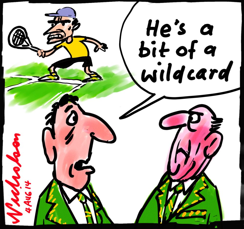 Brad Mousley tennis star face 2 year ban wildcard cartoon 2014-08-04  
