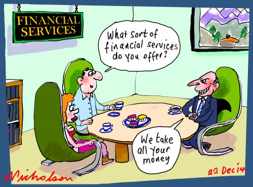 Financial services rogues business cartoon 2014-12-22