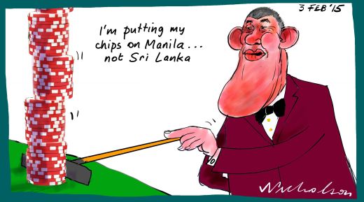 James Packer Sri Lanka Margin Call business cartoon 2015-02-03