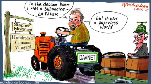Steve Moignard paperless DAV/NRT Margin Call cartoon 2015-03-05