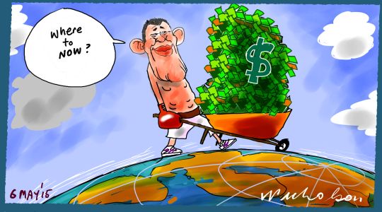 James Packer on prowl for investment opportunitues Margin Call Australian cartoon 2015-05-06