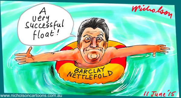 Barclay Nettlefold floats QMS second go Margin Call Australian cartoon business 2015-06-11