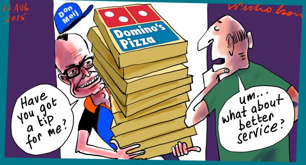 Don Meij delivers Domino's Pizza himself Margin Call 2015-08-12