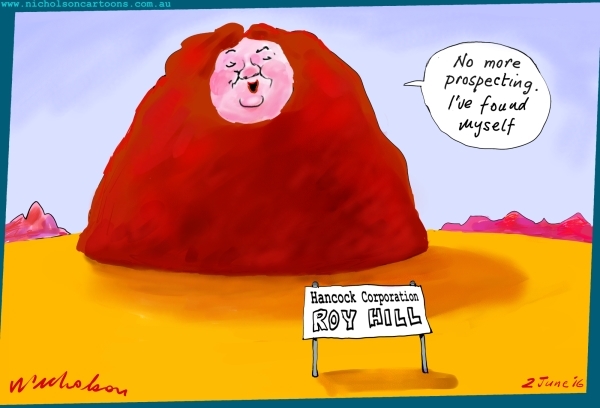2016-06-02 Gina Hancock renames Hancock Prospecting to Hancock Corporation Roy Hill find self