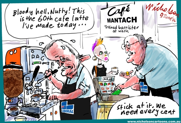2016-06-09 Nutt Mantach Turnbull Liberal fundraising coffee shop